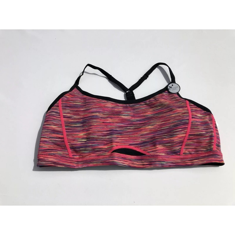 Ideology Mesh Inset Space-Dyed Sports Bra Sz Large L NWT $39
